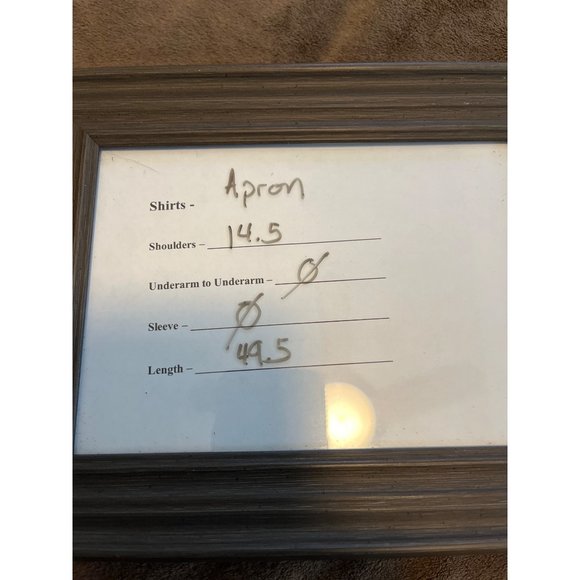 Vintage Womens Tie Apron Handmade Red Top Blue Floral Skirt Wrap Around Bow Long - Picture 7 of 7